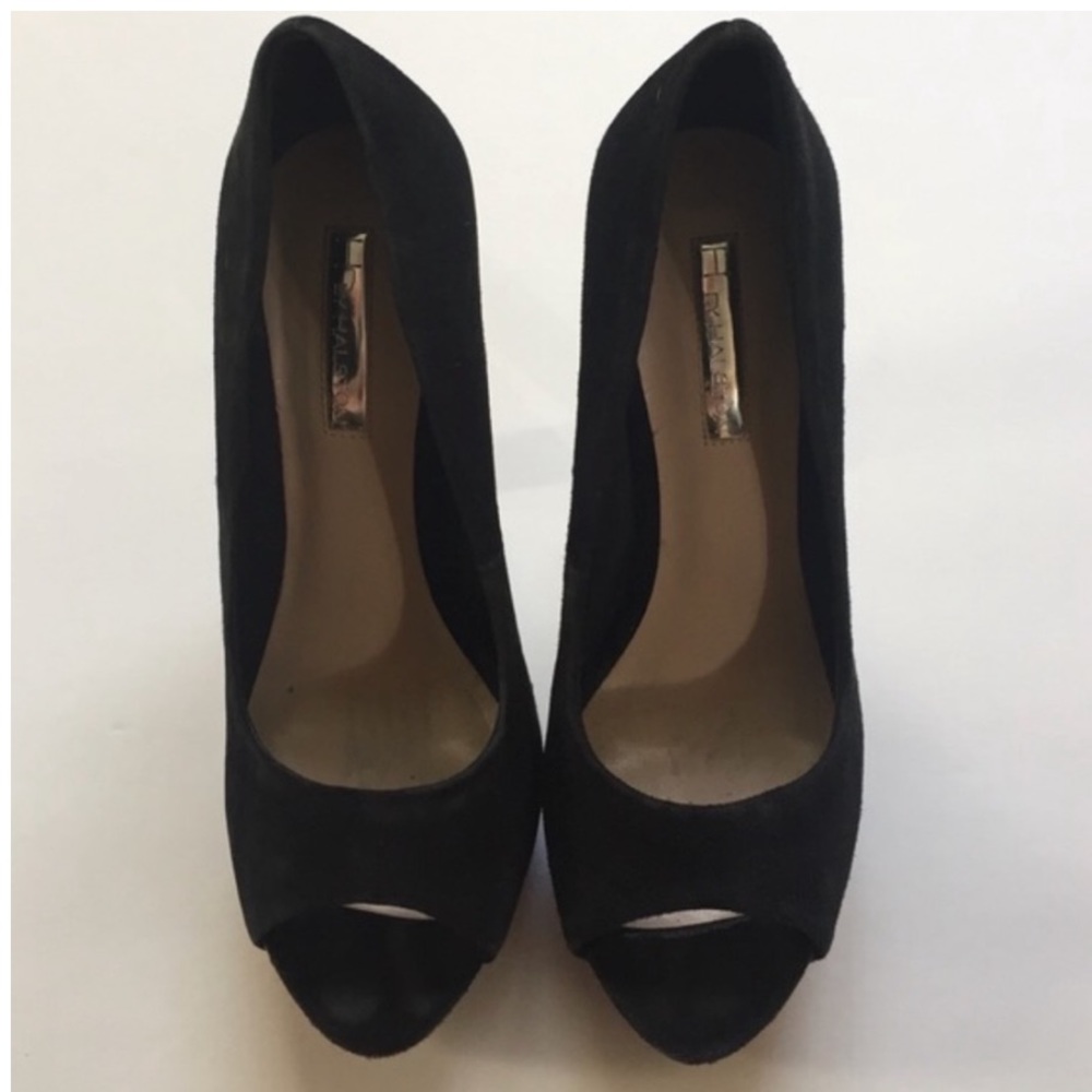 Halston Suede Platform Block Heel - image 4